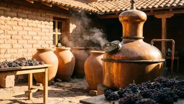 Hoe wordt pisco traditioneel gemaakt?